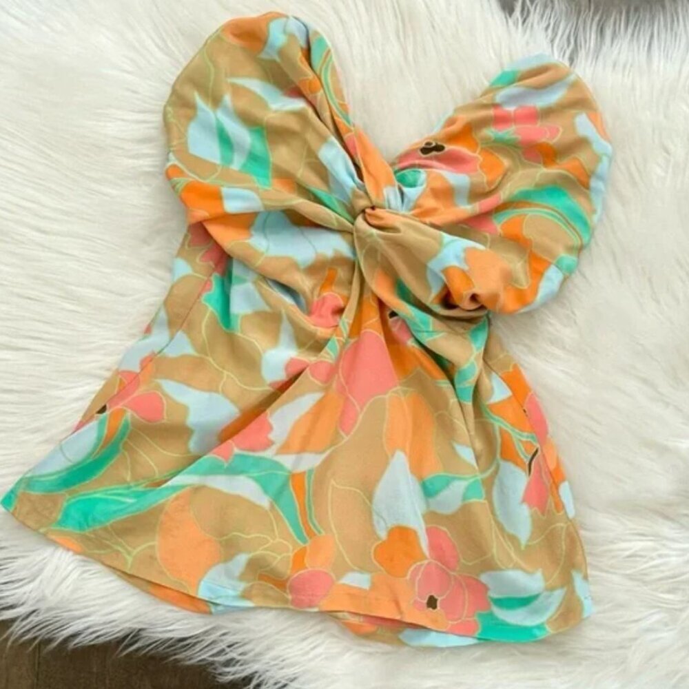 Vintage Victoria's Secret Y2K 100% Silk Strapless Floral Tube Top (2005) Medium - Picture 6 of 6